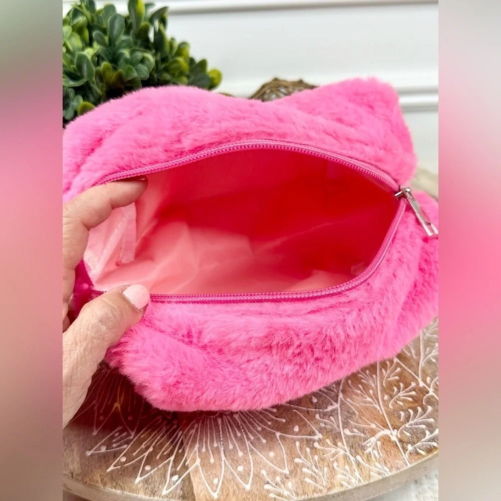 Bright Pink Cosmetic Case